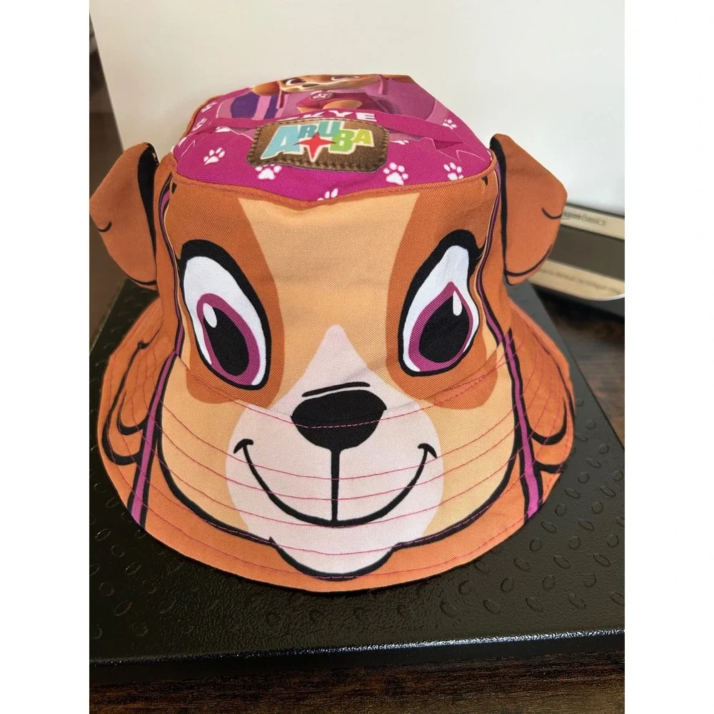Paw Patrol Skye Bucket Hat Pink Orange Aruba Kids Sun Hat with Chin Strap